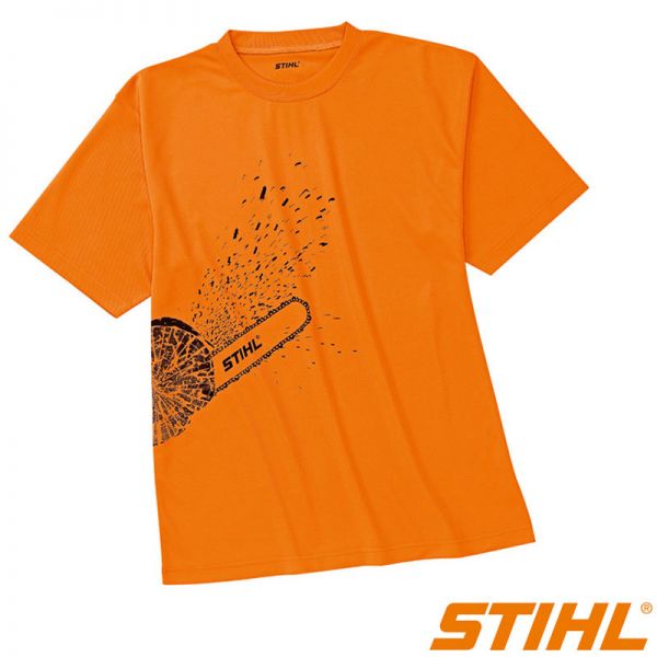 STIHL Funktions- T-Shirt DYNAMIC Mag Cool, warnorange Mit MS 661 C-M Grafik-Druck-008830201