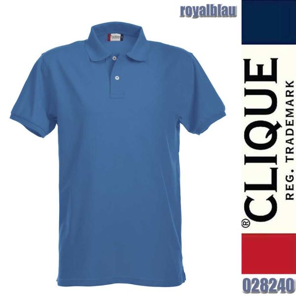 Stretch Premium Polo, Clique - 028240, royalblau
