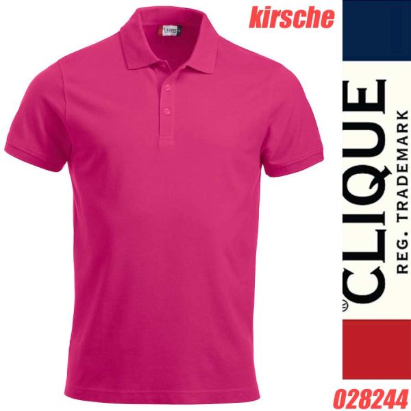 Classic Poloshirt, LINCOLN, S/S, CLIQUE, 028244, kirsche