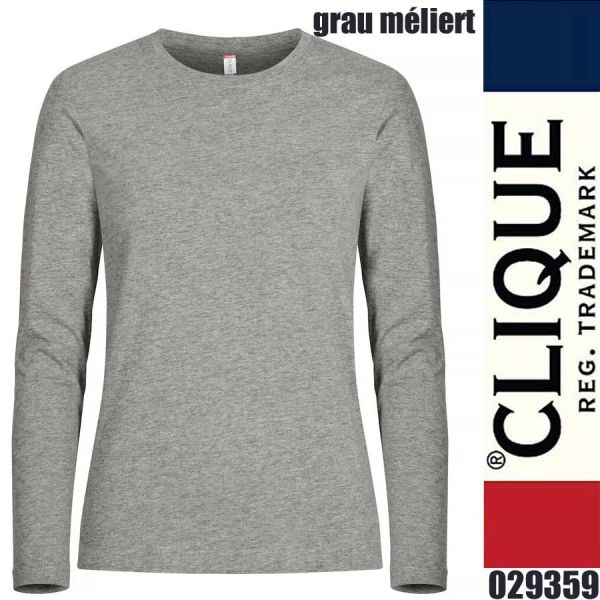 Premium Fashion-T LS Lady, T-Shirt Langarm Damen, Clique - 029359, graumeliert