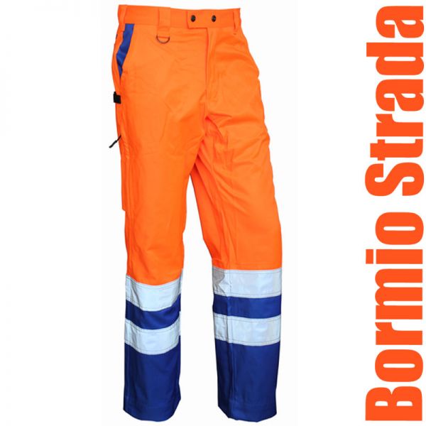 Bormio Strada Arbeitshose, orange-blau
