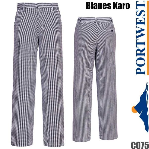 Kochhose, Blaues Karo, C075, PORTWEST