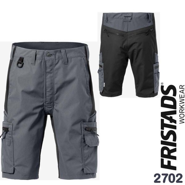 Service Stretch Shorts, 2702, FRISTADS, grau-schwarz
