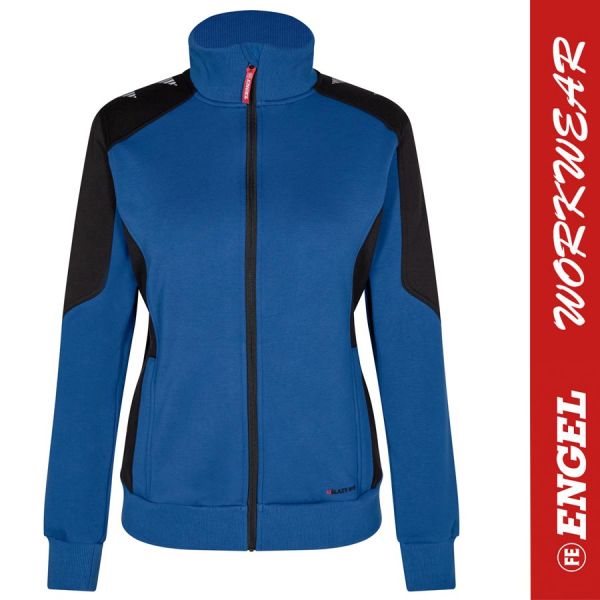 GALAXY Damen Sweatjacke - ENGEL Workwear - 8825-surferblue-schwarz