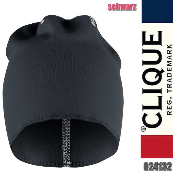 George Mütze aus elastischem Fleece, Clique - 024132, schwarz
