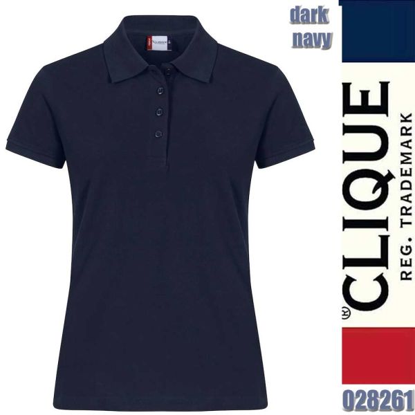 Heavy Premium Polo Ladies, Clique - 028261, dark navy