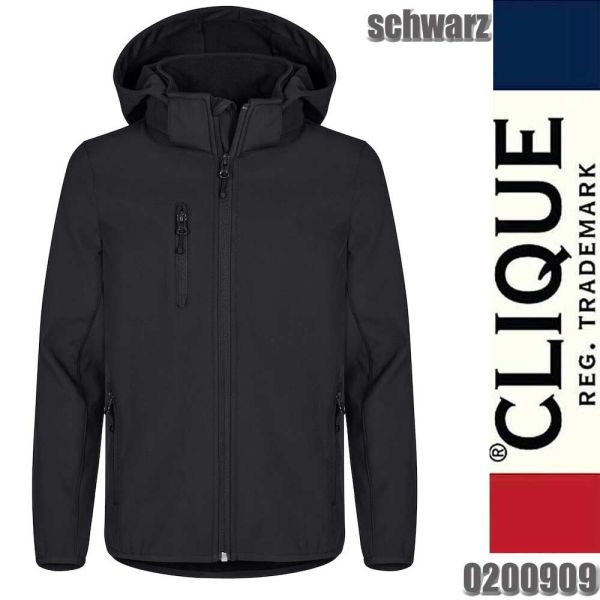 Classic Softshell Jacket Junior, Clique - 0200909, schwarz