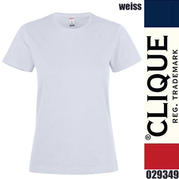 Premium Fashion-T Ladies, T-Shirt rundhals Damen, Clique - 029349, weiss