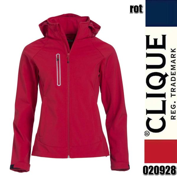 Milford Jacket Ladies sportliche Softshell Jacke, Clique - 020928, rot