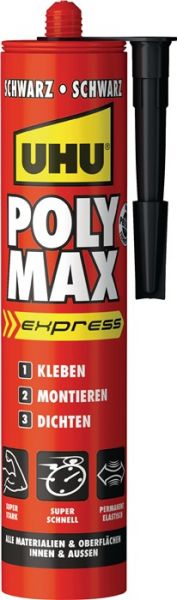 Kleb-/Dichtstoff POLY MAX EXPRESS schwarz 425g Kartusche UHU