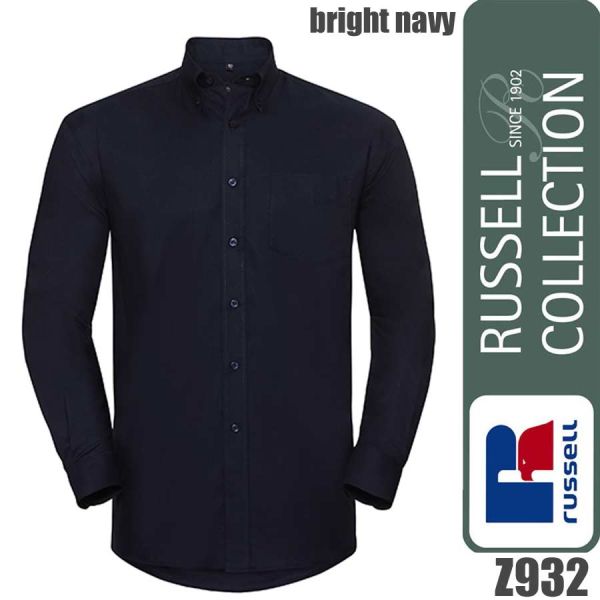 Men`s Long Sleeve Classic Oxford Shirt, Russel - Z932