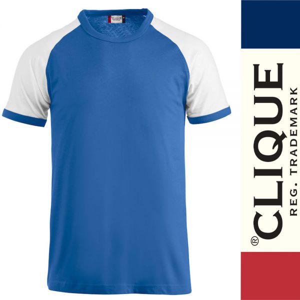 Raglan-T-Shirt, Clique - 029326, blau,weiss