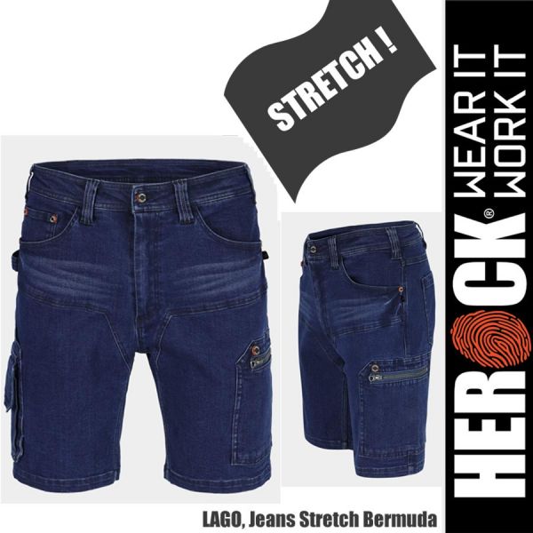 Jeans Stretch Bermudas, Worker, HEROCK, 23MBM2001