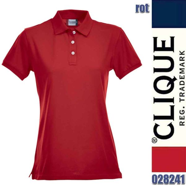 Stretch Premium Polo Ladies, Clique - 028241, rot