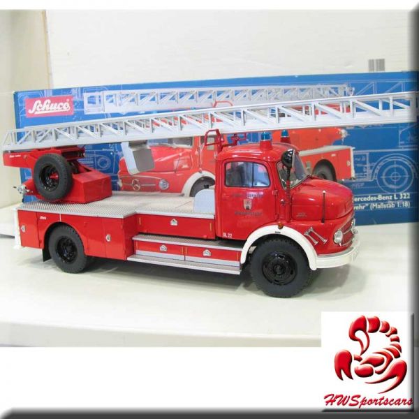 Feuerwehrauto Mercedes Benz L322, SCHUCO, 1:18