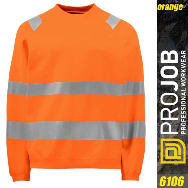 Warnschutz Sweatshirt, Klasse3, 6106, PRO JOB