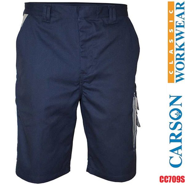 CARSON Contrast Shorts deep navy - grau CC709S