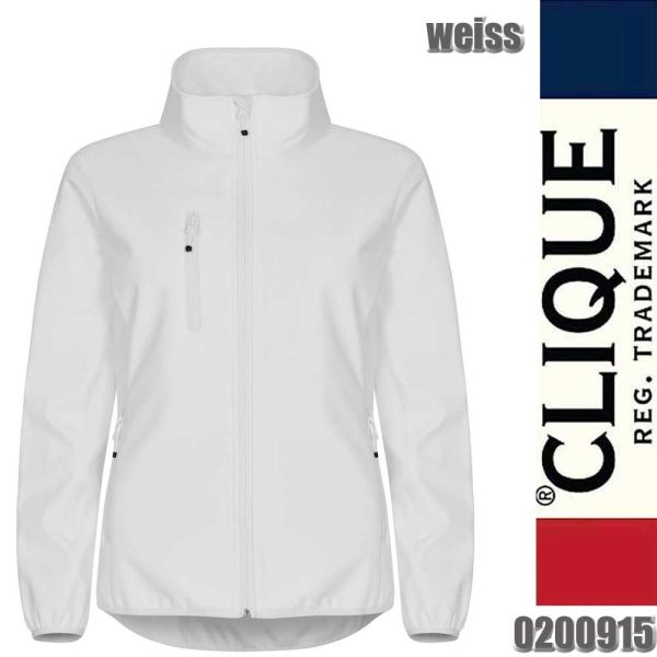 Classic Softshell Jacket Lady, Clique - 0200915, weiss