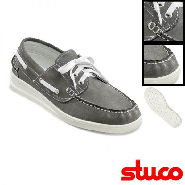 Mocassin Leder, grau, ESD - STUCO - 64004