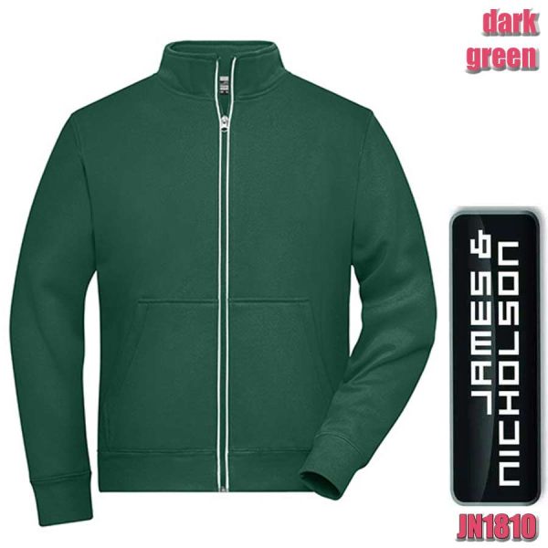 Men's Doubleface Work Jacket, SOLID, James&Nicholson, JN1810, dark green