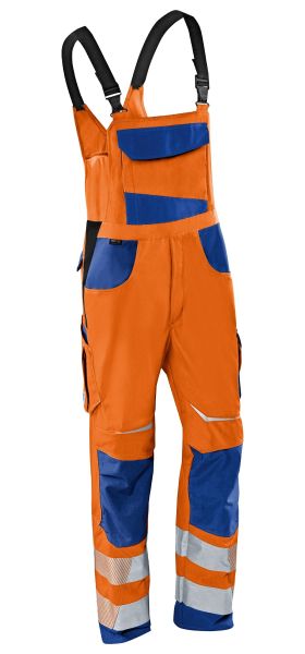 Warnschutz Latzhose, REFLECTIQ, 3207 - warnorange-kornblau