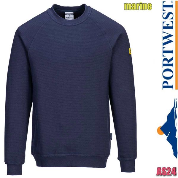 Antistatisches ESD Sweatshirt, AS24, PORTWEST, marine
