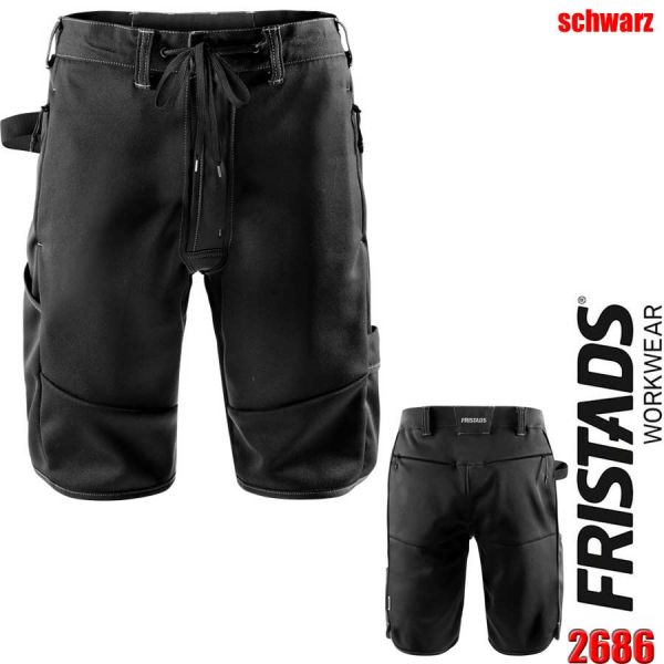 Arbeits JOGGER Shorts, FRISTADS, 2686, schwarz