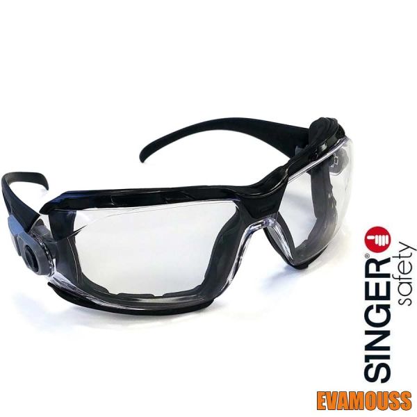Schutzbrille mit herausnehmbarem Schaumstoff, EVAMOUSS, Singer Safety