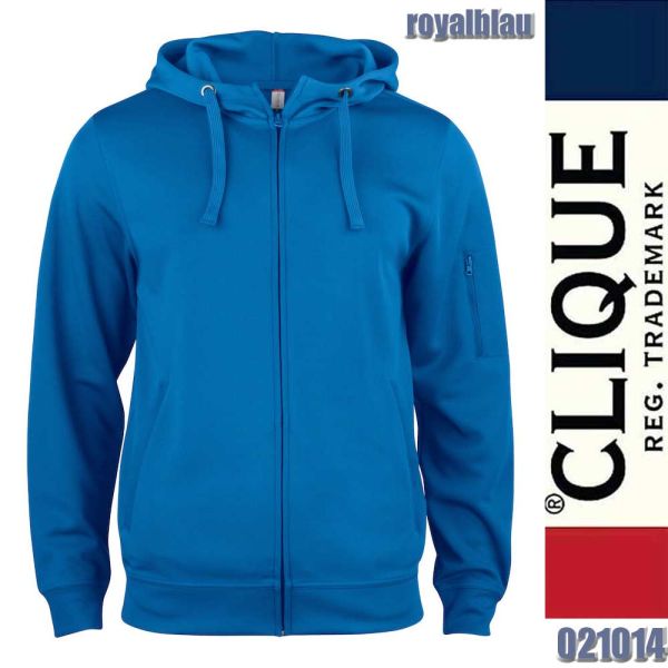 Basic Active Hoody Full Zip, Sweat Jacke Clique - 021014, royalblau