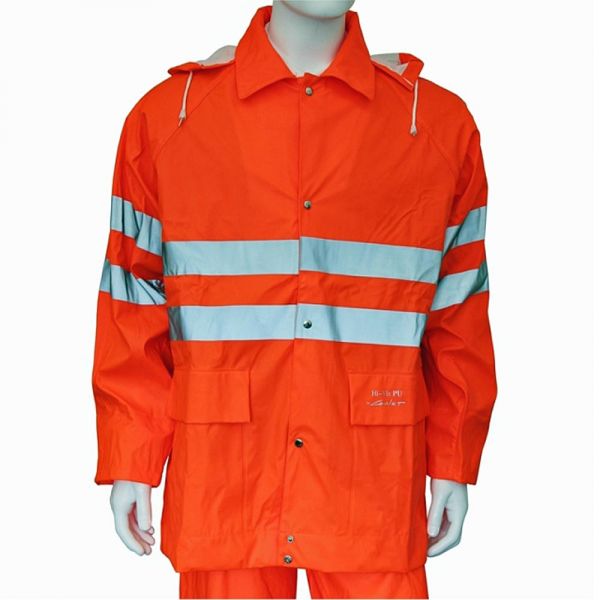 Regenjacke - PU/PVC - Hi-Vis - Leuchtorange - 18212