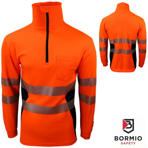 BORMIO Bachtel - Rollkragenshirt - orange/schwarz 