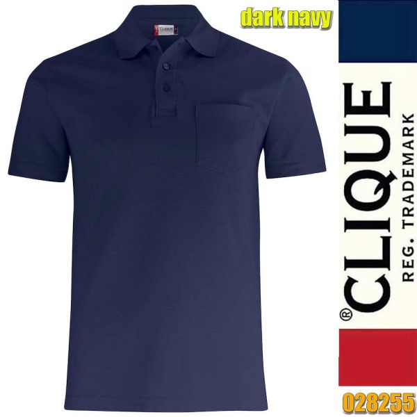 Basic Polo Pocket, Clique - 028255, dark navy