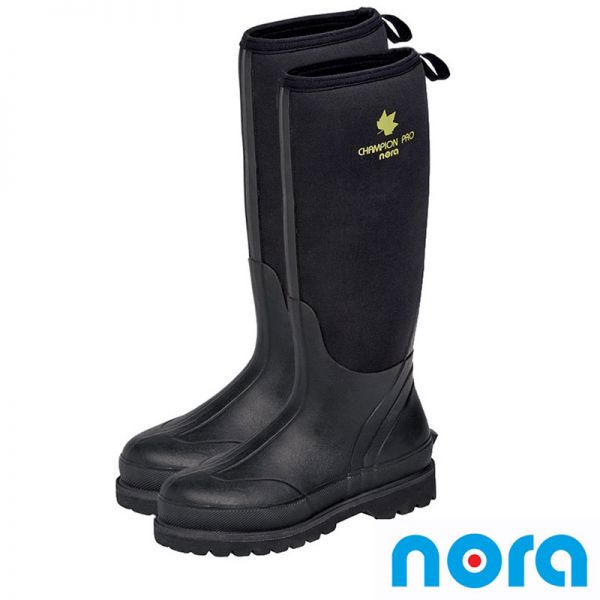 Champion Pro schwarz Gummi, Neoprenstiefel - NORA 