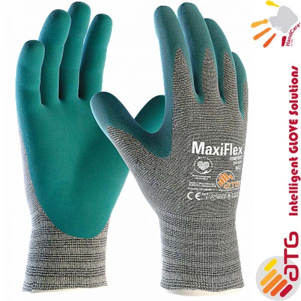 ATG MaxiFlex Comfort, Schutzhandschuh, blau-grau-34-924