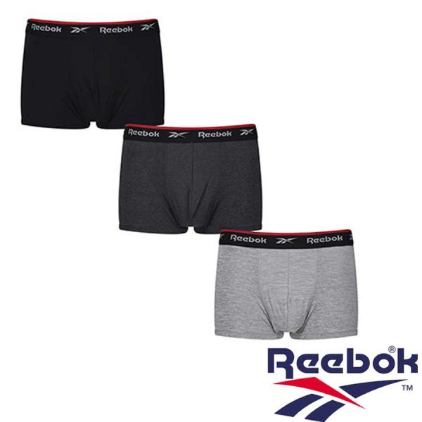 Herren Pantys, REEBOK, 3-er Pack, RBK8260, black, grey, charcoal