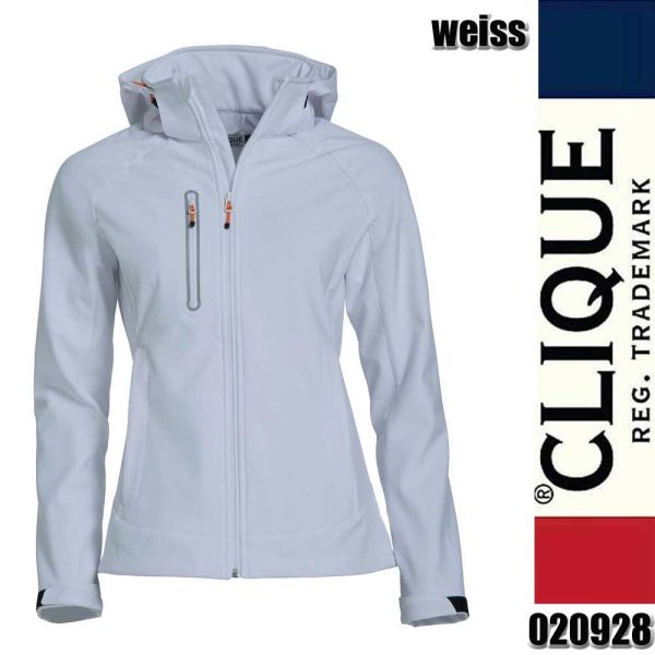 Milford Jacket Ladies sportliche Softshell Jacke, Clique - 020928, weiss