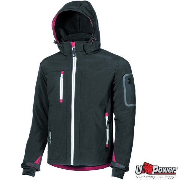 Metropolis Softshell Jacke - U-POWER -black/carbon 