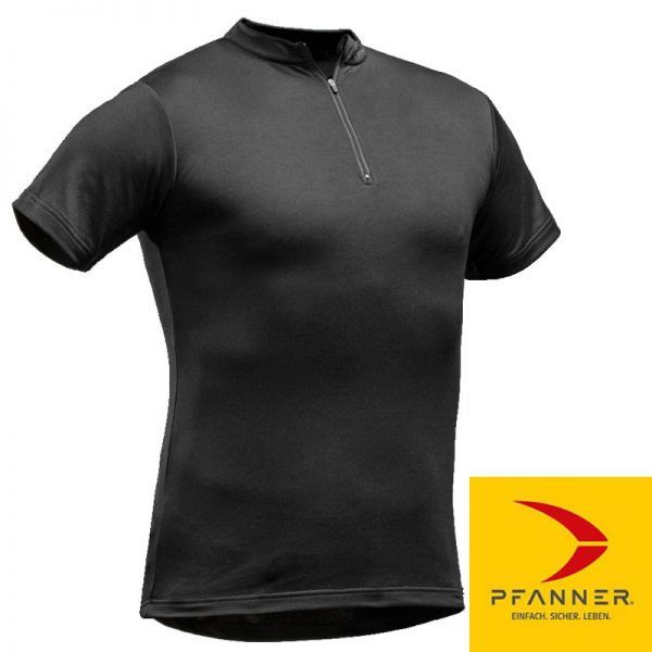 TENCEL - Poly ZIPP-Neck Shirt,schwarz -Pfanner - 104362-36