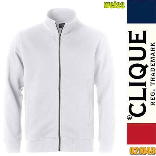 Classic Cardigan Zip Sweat Jacke - Clique - 021048, weiss