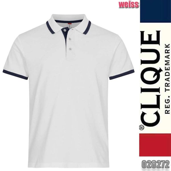 Austin Poloshirt mit farbigen Kontraststreifen, Clique - 028272