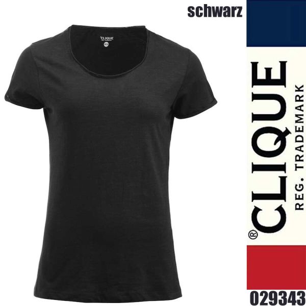 Derby-T Ladies T-Shirt Rundhals, Clique - 029343, schwarz