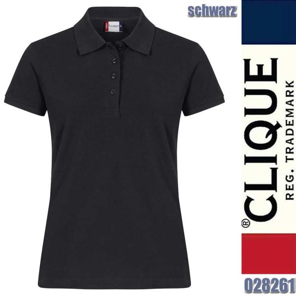 Heavy Premium Polo Ladies, Clique - 028261, schwarz