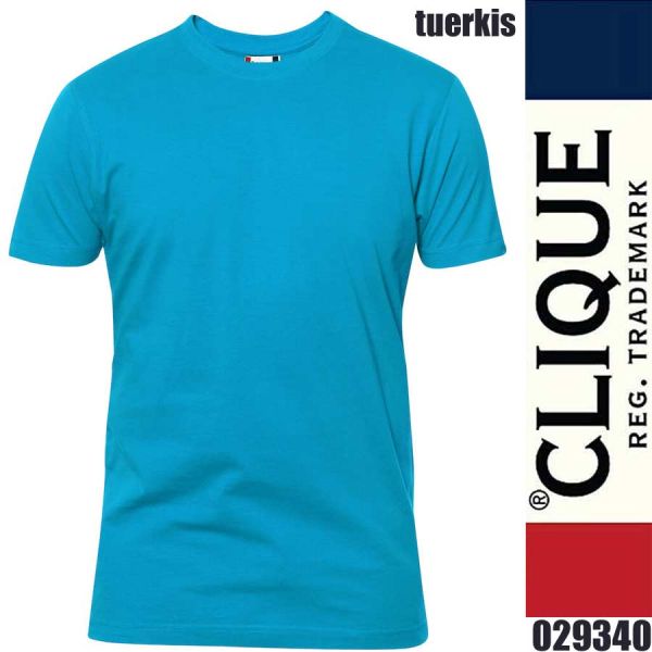 Premium-T, T-Shirt rundhals, Clique - 029340, tuerkis