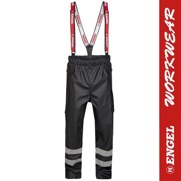 Regenhose mit Reflektstreifen, schwarz, von ENGEL Workwear-2918-262