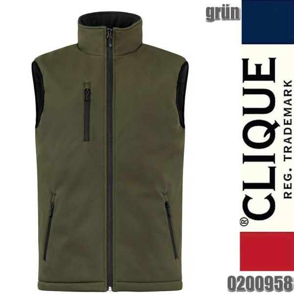 Padded Softshell Vest, - Gilet, Clique - 020958, gruen