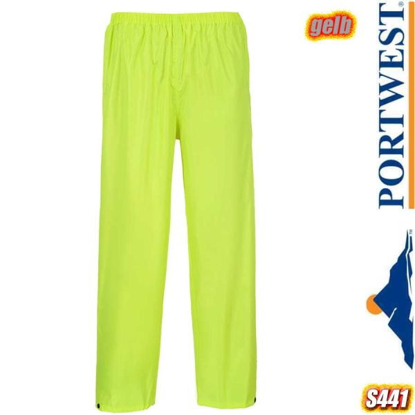 Klassische Regenhose, mit seitlichen Eingriffen, S441, Portwest