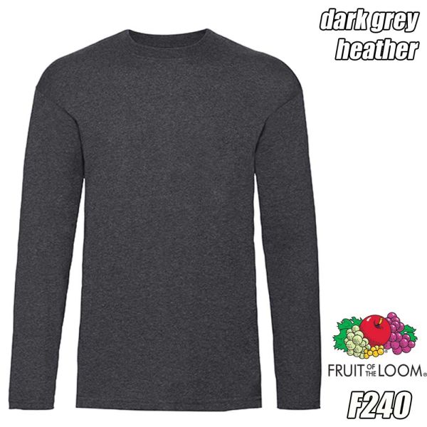 Valueweight Long Sleeve T, F240, FRUIT OF The Loom