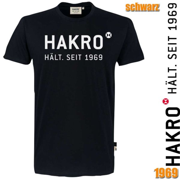 NO. 1969 Hakro T-Shirt mit Logo, schwarz