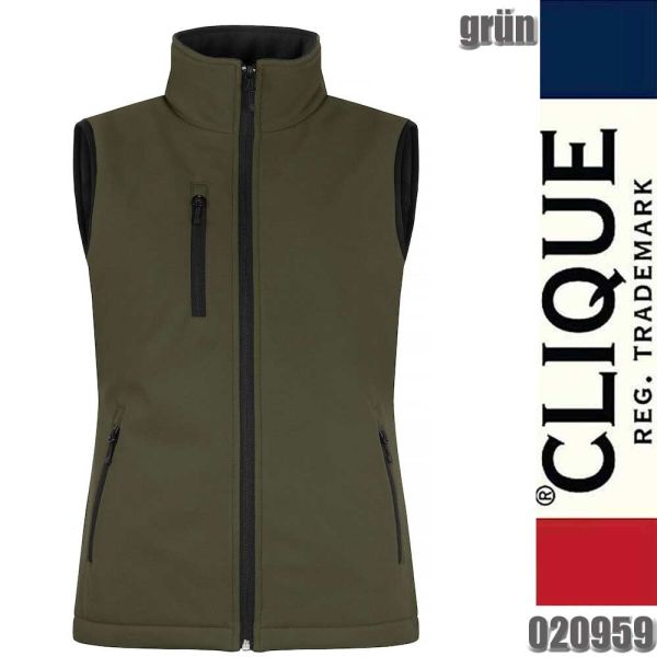 Padded Softshell Weste, Gilet Lady, Clique - 020959, gruen