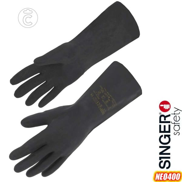 Neoprene Handschuhe, NEO400 mit Baumwolle beflockt, SINGER Safety